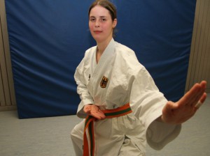 Nina Fell bei der Karate WM in Bremen 2014